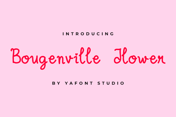 Font That Speaks Volumes: Bougenville Flowers for Your Brand
