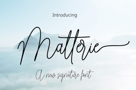 Matterie: A Script Font for Modern Web Design